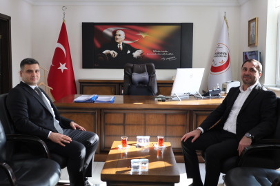 Başkan Karabacak'tan Kaymakam İsmail Şanal'a Hayırlı Olsun Ziyareti