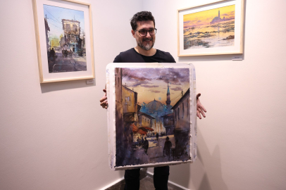 Ressam Cüneyt Şenyavaş Odunpazarı’nı Resmetti