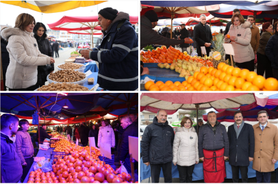 Başkan Ünlüce Semt Pazarında Esnaf ve Vatandaşla Buluştu