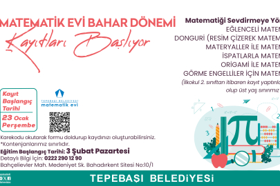 Matematik Evi Bahar Dönemi Kayıtları Başlıyor