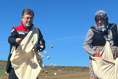 Bakan Yumaklı, Kastamonu'da Sarımsak Ekimine Katıldı