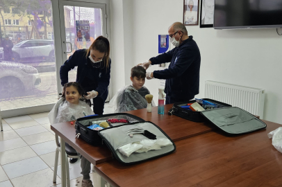 Büyükşehir'den Kırsaldaki Öğrencilere Ücretsiz Saç Kesimi