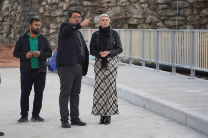 Başkan Subaşı Hamsu Köprüsü'nde Sürdürülen Çalışmaları  İnceledi