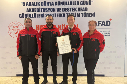 TAK Ekibi AFAD Gönüllüsü Olarak Akredite Edildi