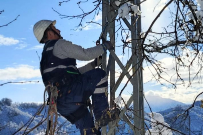 Çoruh EDAŞ, Giresun’da Kesintisiz Enerji İçin Yoğun Kar Yağışında Sahada