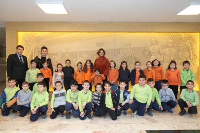 Minik Öğrencilerden Başkan Ünlüce'ye Ziyaret