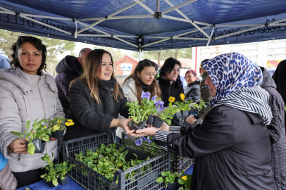 Mezarlıkta Çiçekler Büyükşehir'den